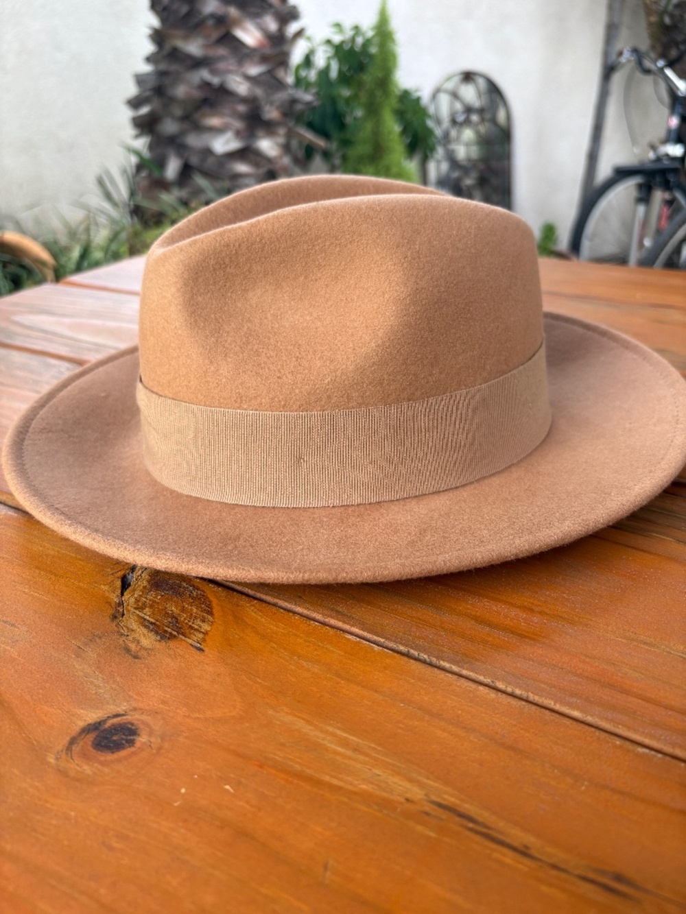 Reiss Edie Wool Fedora Hat Camel Color Size M/L Made in Italy Tan